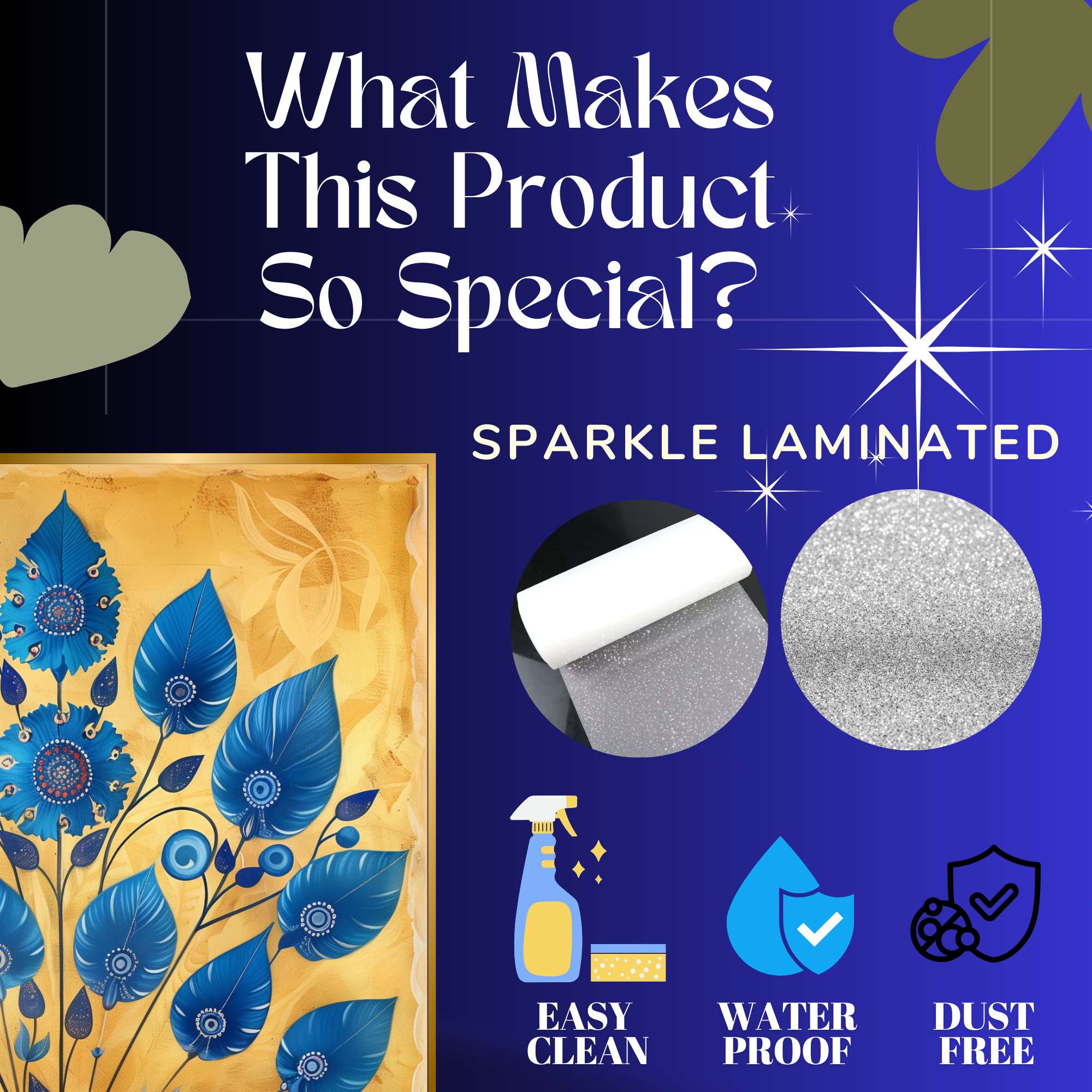 Set of Three Wall Paintings for Wall Dacoration Golden Framed Wall Paintings for Living Room & Bedroom Wall Art for Home Decoration & Office Wall Décor (24x18 inch CH-GD3-14) - Image 4