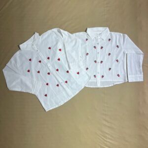Women's Elegant white embroidered shirt